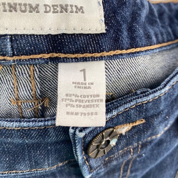 Chicos Jeans Womens 1 US 8 Blue Dark Wash Platinum Denim Ultimate Fit Capri Crop - Picture 6 of 12